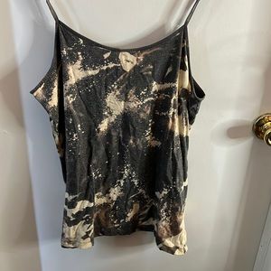 Bleach tie dye tank